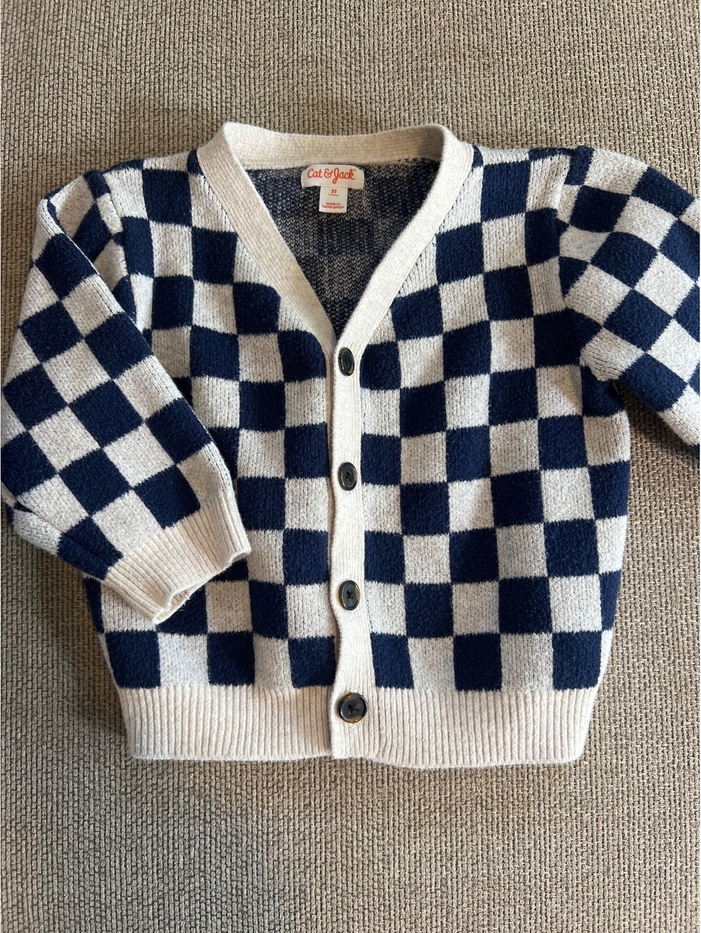 Cat & Jack Checkered Sweater